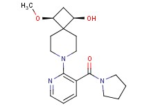 (1R*,3S*)-3-methoxy-7-[3-(1-pyrrolidinylcarbonyl)-2-pyridinyl]-7-azaspiro[3.5]nonan-1-ol