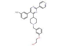 2-[3-({4-[5-(3-methylphenyl)-2-(4-pyridinyl)-4-pyrimidinyl]-1-piperidinyl}methyl)phenoxy]ethanol