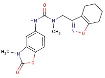N-methyl-N'-(3-methyl-2-oxo-2,3-dihydro-1,3-benzoxazol-5-yl)-N-(4,5,6,7-tetrahydro-1,2-benzisoxazol-3-ylmethyl)urea