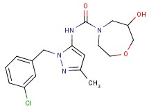 N-[1-(3-chlorobenzyl)-3-methyl-1H-pyrazol-5-yl]-6-hydroxy-1,4-oxazepane-4-carboxamide
