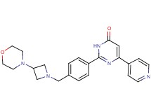 2-{4-[(3-morpholin-4-ylazetidin-1-yl)methyl]phenyl}-6-pyridin-4-ylpyrimidin-4(3H)-one