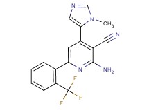 2-amino-4-(1-methyl-1H-imidazol-5-yl)-6-[2-(trifluoromethyl)phenyl]nicotinonitrile