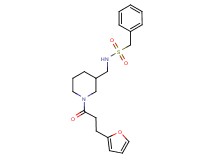 N-({1-[3-(2-furyl)propanoyl]-3-piperidinyl}methyl)-1-phenylmethanesulfonamide