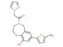 7-(5-methyl-2-thienyl)-4-(1H-pyrazol-1-ylacetyl)-2,3,4,5-tetrahydro-1,4-benzoxazepin-9-ol