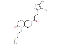 (4aS*,8aR*)-6-[3-(4,5-dimethyl-1H-pyrazol-3-yl)propanoyl]-1-[3-(methylthio)propyl]octahydro-1,6-naphthyridin-2(1H)-one