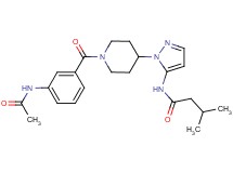N-(1-{1-[3-(acetylamino)benzoyl]-4-piperidinyl}-1H-pyrazol-5-yl)-3-methylbutanamide