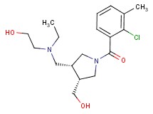 2-[{[(3R*,4R*)-1-(2-chloro-3-methylbenzoyl)-4-(hydroxymethyl)pyrrolidin-3-yl]methyl}(ethyl)amino]ethanol