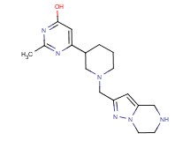 2-methyl-6-[1-(4,5,6,7-tetrahydropyrazolo[1,5-a]pyrazin-2-ylmethyl)-3-piperidinyl]-4-pyrimidinol