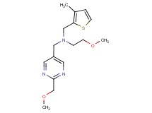 (2-methoxyethyl){[2-(methoxymethyl)pyrimidin-5-yl]methyl}[(3-methyl-2-thienyl)methyl]amine