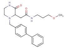 2-[1-(4-biphenylylmethyl)-3-oxo-2-piperazinyl]-N-(3-methoxypropyl)acetamide