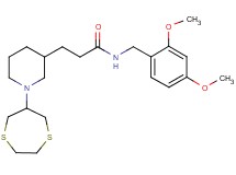 N-(2,4-dimethoxybenzyl)-3-[1-(1,4-dithiepan-6-yl)-3-piperidinyl]propanamide