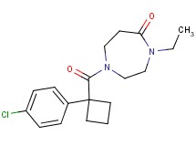 1-{[1-(4-chlorophenyl)cyclobutyl]carbonyl}-4-ethyl-1,4-diazepan-5-one