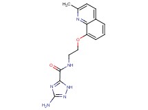3-amino-N-{2-[(2-methylquinolin-8-yl)oxy]ethyl}-1H-1,2,4-triazole-5-carboxamide