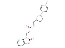 N-{[1-(4-fluorophenyl)pyrrolidin-3-yl]methyl}-3-(2-oxo-2,3-dihydro-1H-benzimidazol-1-yl)propanamide
