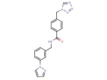 N-[3-(1H-pyrazol-1-yl)benzyl]-4-(1H-tetrazol-1-ylmethyl)benzamide