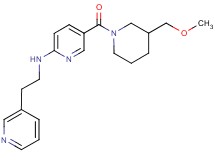 5-{[3-(methoxymethyl)-1-piperidinyl]carbonyl}-N-[2-(3-pyridinyl)ethyl]-2-pyridinamine