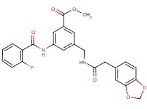 methyl 3-{[(1,3-benzodioxol-5-ylacetyl)amino]methyl}-5-[(2-fluorobenzoyl)amino]benzoate