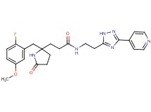 3-[2-(2-fluoro-5-methoxybenzyl)-5-oxo-2-pyrrolidinyl]-N-{2-[3-(4-pyridinyl)-1H-1,2,4-triazol-5-yl]ethyl}propanamide