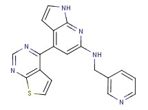 N-(pyridin-3-ylmethyl)-4-thieno[2,3-d]pyrimidin-4-yl-1H-pyrrolo[2,3-b]pyridin-6-amine