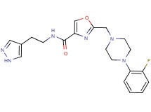 2-{[4-(2-fluorophenyl)-1-piperazinyl]methyl}-N-[2-(1H-pyrazol-4-yl)ethyl]-1,3-oxazole-4-carboxamide