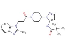 2,2-dimethyl-N-(1-{1-[3-(2-methyl-1H-benzimidazol-1-yl)propanoyl]-4-piperidinyl}-1H-pyrazol-5-yl)propanamide