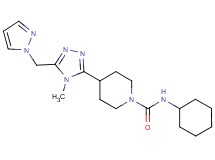 N-cyclohexyl-4-[4-methyl-5-(1H-pyrazol-1-ylmethyl)-4H-1,2,4-triazol-3-yl]piperidine-1-carboxamide