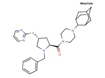 2-[((3R,5S)-5-{[4-(2-adamantyl)-1-piperazinyl]carbonyl}-1-benzyl-3-pyrrolidinyl)thio]pyrimidine