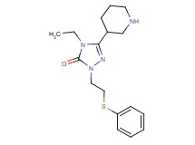 4-ethyl-2-[2-(phenylthio)ethyl]-5-(3-piperidinyl)-2,4-dihydro-3H-1,2,4-triazol-3-one dihydrochloride