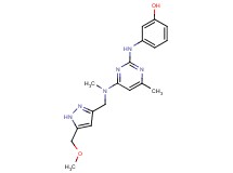 3-({4-[{[5-(methoxymethyl)-1H-pyrazol-3-yl]methyl}(methyl)amino]-6-methylpyrimidin-2-yl}amino)phenol