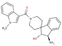 (2R*,3R*)-3-amino-1'-[(1-methyl-1H-indol-3-yl)carbonyl]-2,3-dihydrospiro[indene-1,4'-piperidin]-2-ol