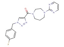1-{[1-(4-fluorobenzyl)-1H-1,2,3-triazol-4-yl]carbonyl}-4-(2-pyrimidinyl)-1,4-diazepane