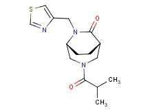 (1S*,5R*)-3-isobutyryl-6-(1,3-thiazol-4-ylmethyl)-3,6-diazabicyclo[3.2.2]nonan-7-one