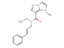 N-ethyl-1-methyl-N-[(2E)-3-phenylprop-2-en-1-yl]-1H-imidazo[1,2-b]pyrazole-7-carboxamide