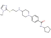 N-cyclopentyl-4-[4-({2-[(1-methyl-1H-imidazol-2-yl)thio]ethyl}amino)-1-piperidinyl]benzamide