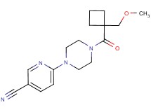 6-(4-{[1-(methoxymethyl)cyclobutyl]carbonyl}piperazin-1-yl)nicotinonitrile