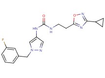 N-[2-(3-cyclopropyl-1,2,4-oxadiazol-5-yl)ethyl]-N'-[1-(3-fluorobenzyl)-1H-pyrazol-4-yl]urea
