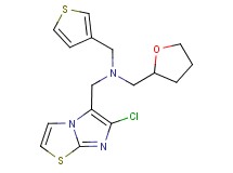 1-(6-chloroimidazo[2,1-b][1,3]thiazol-5-yl)-N-(tetrahydrofuran-2-ylmethyl)-N-(3-thienylmethyl)methanamine