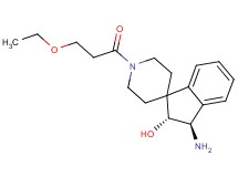 (2R*,3R*)-3-amino-1'-(3-ethoxypropanoyl)-2,3-dihydrospiro[indene-1,4'-piperidin]-2-ol