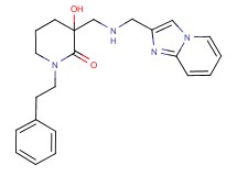 3-hydroxy-3-{[(imidazo[1,2-a]pyridin-2-ylmethyl)amino]methyl}-1-(2-phenylethyl)piperidin-2-one