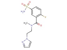 5-(aminosulfonyl)-2-fluoro-N-methyl-N-[2-(1H-pyrazol-1-yl)ethyl]benzamide