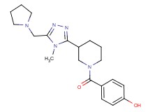 4-({3-[4-methyl-5-(pyrrolidin-1-ylmethyl)-4H-1,2,4-triazol-3-yl]piperidin-1-yl}carbonyl)phenol