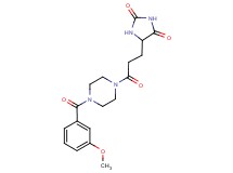 5-{3-[4-(3-methoxybenzoyl)-1-piperazinyl]-3-oxopropyl}-2,4-imidazolidinedione