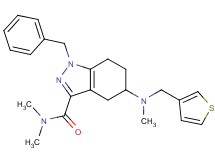 1-benzyl-N,N-dimethyl-5-[methyl(3-thienylmethyl)amino]-4,5,6,7-tetrahydro-1H-indazole-3-carboxamide