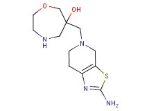 6-[(2-amino-6,7-dihydro[1,3]thiazolo[5,4-c]pyridin-5(4H)-yl)methyl]-1,4-oxazepan-6-ol dihydrochloride