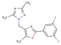 1-{[2-(3,5-difluorophenyl)-5-methyl-1,3-oxazol-4-yl]methyl}-3,5-dimethyl-1H-1,2,4-triazole