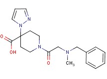 1-(N-benzyl-N-methylglycyl)-4-(1H-pyrazol-1-yl)piperidine-4-carboxylic acid