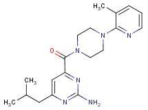 4-isobutyl-6-{[4-(3-methylpyridin-2-yl)piperazin-1-yl]carbonyl}pyrimidin-2-amine