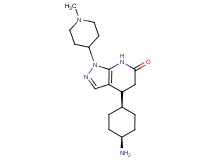 rac-4-(cis-4-aminocyclohexyl)-1-(1-methylpiperidin-4-yl)-1,4,5,7-tetrahydro-6H-pyrazolo[3,4-b]pyridin-6-one