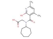 {cycloheptyl[(2-hydroxy-4,6-dimethyl-3-pyridinyl)carbonyl]amino}acetic acid