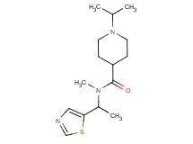 1-isopropyl-N-methyl-N-[1-(1,3-thiazol-5-yl)ethyl]-4-piperidinecarboxamide